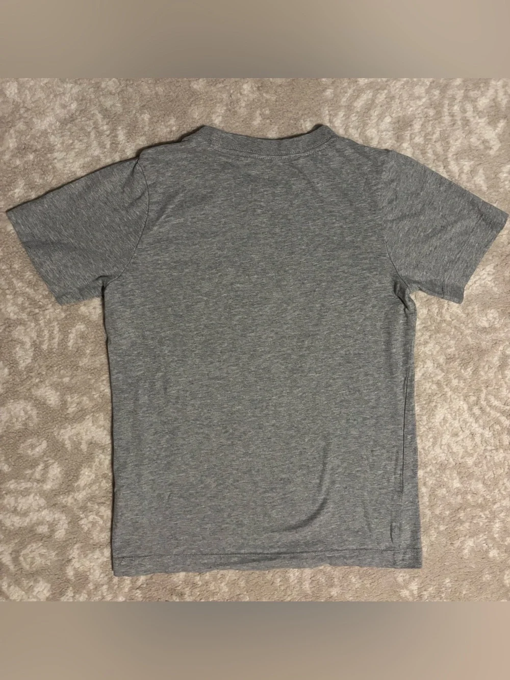 Nike Kids T-Shirt Grey with Sporty Football Character - Size Small